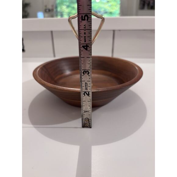 Vintage Walnut Bowl Lebanon Missouri Handled Nut Trinket Bowl - Picture 3 of 5